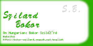 szilard bokor business card